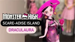 Monster High Scare-Adise Island Draculaura unboxing and review!