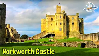 Warkworth Castle England Walking Tour | Stunning Medieval Castle Ruins