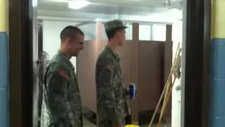 NCO trys to pull rank from latrine