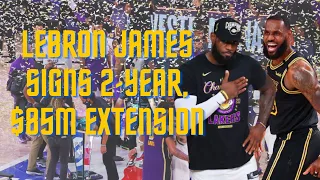 LeBron James Commits to the Lakers, Signs 2 Year, $85 Million Extension!