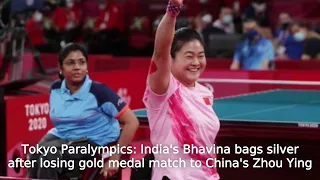 China's Zhou Ying wins gold by defeat India's Bhavina Patel in women's singles table tennis class 4