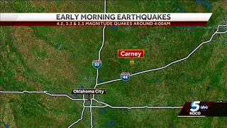 Large earthquake rattles near Carney