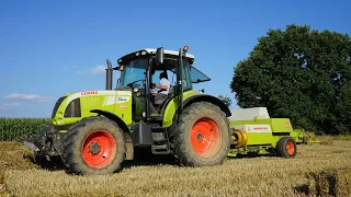 pressing bales | Claas Arion 610 | Claas markant 65