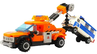 Gorod Masterov 5058 Tow truck and police track UAZ | City Playset for Lego fans