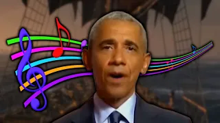 Obama sings the Wellerman Sea Shanty with friends