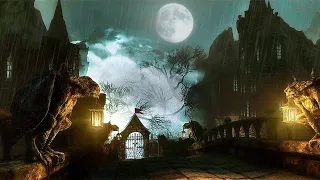 Forest of the Werewolf - Horror & Rain Scary Sounds - ASMR Ambience - Halloween Haunted Forest 4K