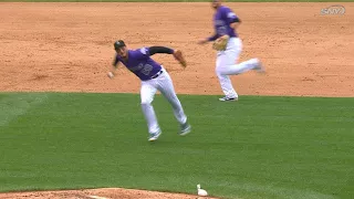 NYM@COL: Arenado uses bare hand, throws out Rosario