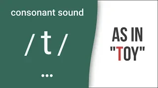 Consonant Sound / t / as in "toy" – American English Pronunciation