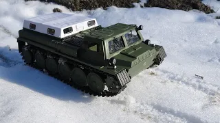 WPL E-1 (GT-SM/GAZ-71) 1:16 Scale RC Tracked Transport Vehicle - Snow & ice performance trials