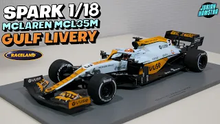 McLaren MCL35M Daniel Ricciardo Gulf Livery Monaco 2021 Spark 1/18 | Modelcar Review