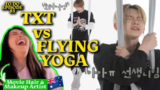 TXT in absolute PAIN trying Flying Yoga - TO DO Ep 83 - Movie HMUA Reacts