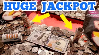 BIGGEST COIN PUSHER JACKPOT EVER On A High Risk Coin Pusher  ASMR