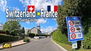 Driving from Switzerland 🇨🇭 to France 🇫🇷 | A drive from Versoix on Lake Geneva to Saint-Claude