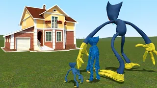 HUGGY WUGGY & ALL NEW POPPY PLAYTIME CHAPTER 3 CHARACTERS VS HOUSES!! in Garry's Mod