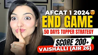 Clear AFCAT 1 2024 exam- Timetable & Booklist for 200+ marks By Vaishalli (Afcat Topper)