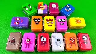 Looking Numberblocks with CLAY in Suitcase, Bone,... Mix Coloring! Satisfying Videos