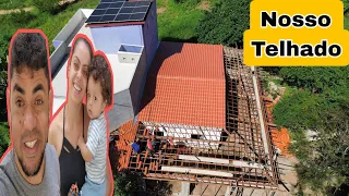 DIA MUITO IMPORTANTE NA OBRA🤩🤩🤩COMEÇOU A COBERTURA DE NOSSA VARANDA