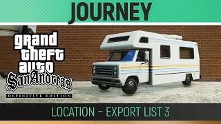 GTA San Andreas: Definitive Edition - Journey Location - Export List #3 🏆