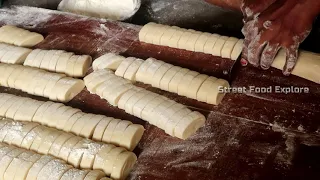 Kaja Sweet Making Video | Khaja Recipe | How its Made? | Indian Sweets Making | Street food Explore