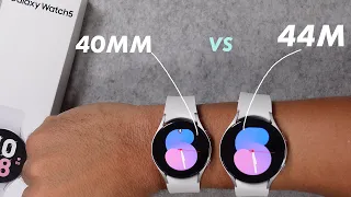 Samsung Galaxy Watch 5 - 40mm vs 44mm SIZE Comparison on WRIST!