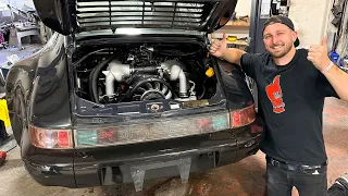 Engine goes back in my Porsche 964!!