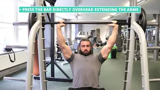 How To Do Smith Machine Overhead Shoulder Press | Exercise Demo