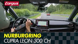 Cupra Leon VZ 300 : NÜRBURGRING first lap on board (ESC off, Cupra mode)