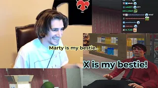 xQc Sings 'Marty is my Bestie' with Marty replies to it (wholesome)
