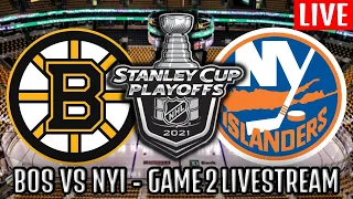 Boston Bruins vs New York Islanders Game 2 LIVE | Stanley Cup Playoffs Play By Play Reaction|