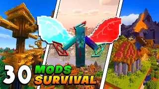 ✨ TOP 30 MODS Para JUGAR En SURVIVAL 💎 [Minecraft Java]