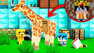 ¡LOS COMPAS SE ESCONDEN DENTRO DE UNA JIRAFA! 😂🔥 MINECRAFT EL ESCONDITE