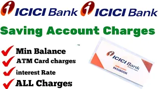 ICICI bank Minimum balance charges ICICI bank Saving account min balance 2024 all charges