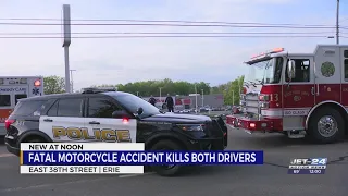 Two dead after motorcycle collides with car