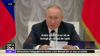 Putin amenință Occidentul: „Dacă vor să învingă Rusia, să încerce”