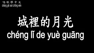 【唱歌學中文】►許美靜 – 城裡的月光◀ ► xǔ měi jìng - chéng lǐ de yuè guāng◀『若有一天能重逢  讓幸福撒滿整個夜晚』【動態歌詞中文、拼音Lyrics】