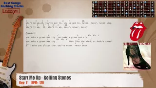 🎸 Start Me Up - Rolling Stones Guitar Backing Track with chords and lyrics