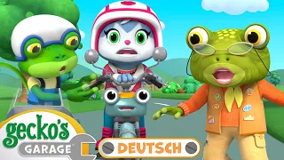 Motorrad-Missgeschick | 90-minütige Zusammenstellung｜Geckos Garage Deutsch｜LKW für Kinder 🛠️