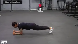 Elbow to Hands Plank