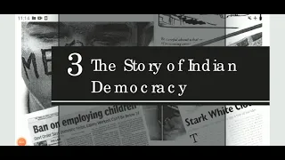Class 12th Sociology Chapter 3 The Story of Indian Democracy ( Part 1 )