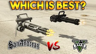 GTA 5 MINIGUN VS GTA SAN ANDREAS MINIGUN : WHICH IS BEST?