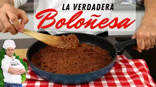 Salsa boloñesa original receta tradicional autentica italiana [ragu a la bolognesa]