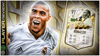 PRIME ICON MOMENTS 97 RATED RONALDO R9 REVIEW - THE BEST CARD IN FIFA 22 ULTIMATE TEAM???!!! (JUNE)