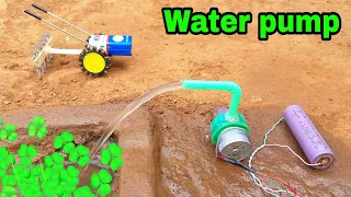 How to make water pump tractor science project | Mini farming