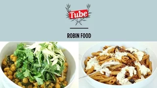 ROBINFOOD / Garbanzos exóticos + Macarrones con chorizo “chium”