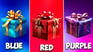 CHOOSE YOUR GIFT🎁  BLUE, RED OR PURPLE💙❤️💜