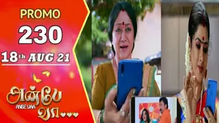 Anbe vaa promo 230/ 18 Aug 21 Today promo review