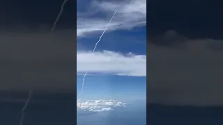 Indian Chandrayaan-3 launch captured from a passenger plane