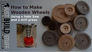 How to Cut Wooden Wheels with a Drill Press and Hole Saw