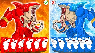 RED SHARKZILLA vs BLUE SHARKZILLA: Who Is The King Of The Sea???|  Godzilla Cartoon Compilation