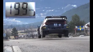 Rallye Monte Carlo 2024 day 2 flat out jump 199 km/h